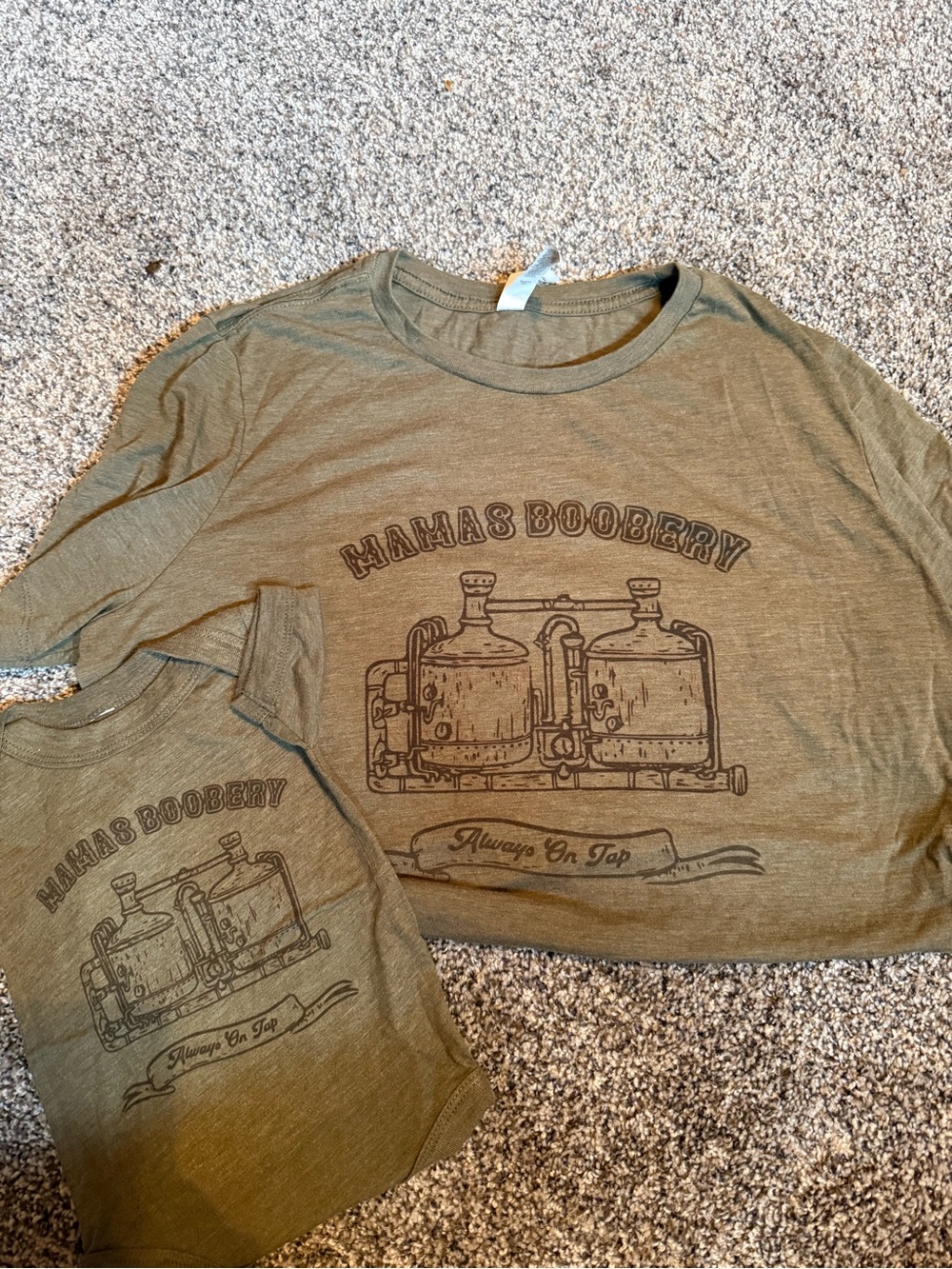 Mommy & Me Graphic Olive Green tee